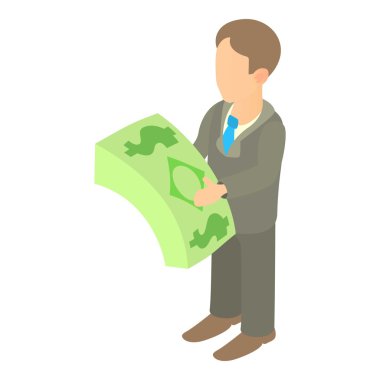 İşadamı dolar simgesi sürüsü sayma