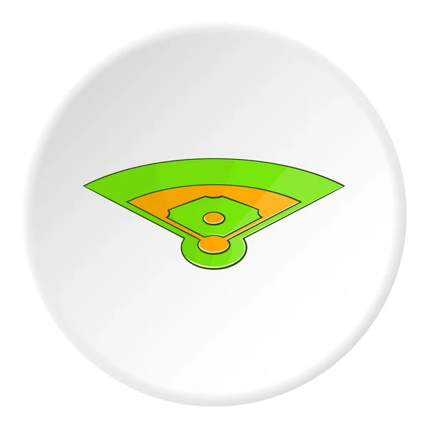 Honkbal-pictogram voor veld, cartoon stijl — Stockvector