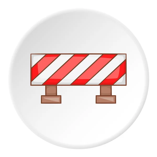 Icône barrière de circulation, style dessin animé — Image vectorielle