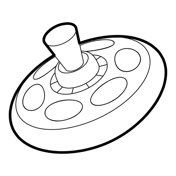 Játék spinning top ikon, vázlat stílusában — Stock Vector