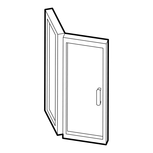 Icono de la puerta, estilo de contorno — Vector de stock