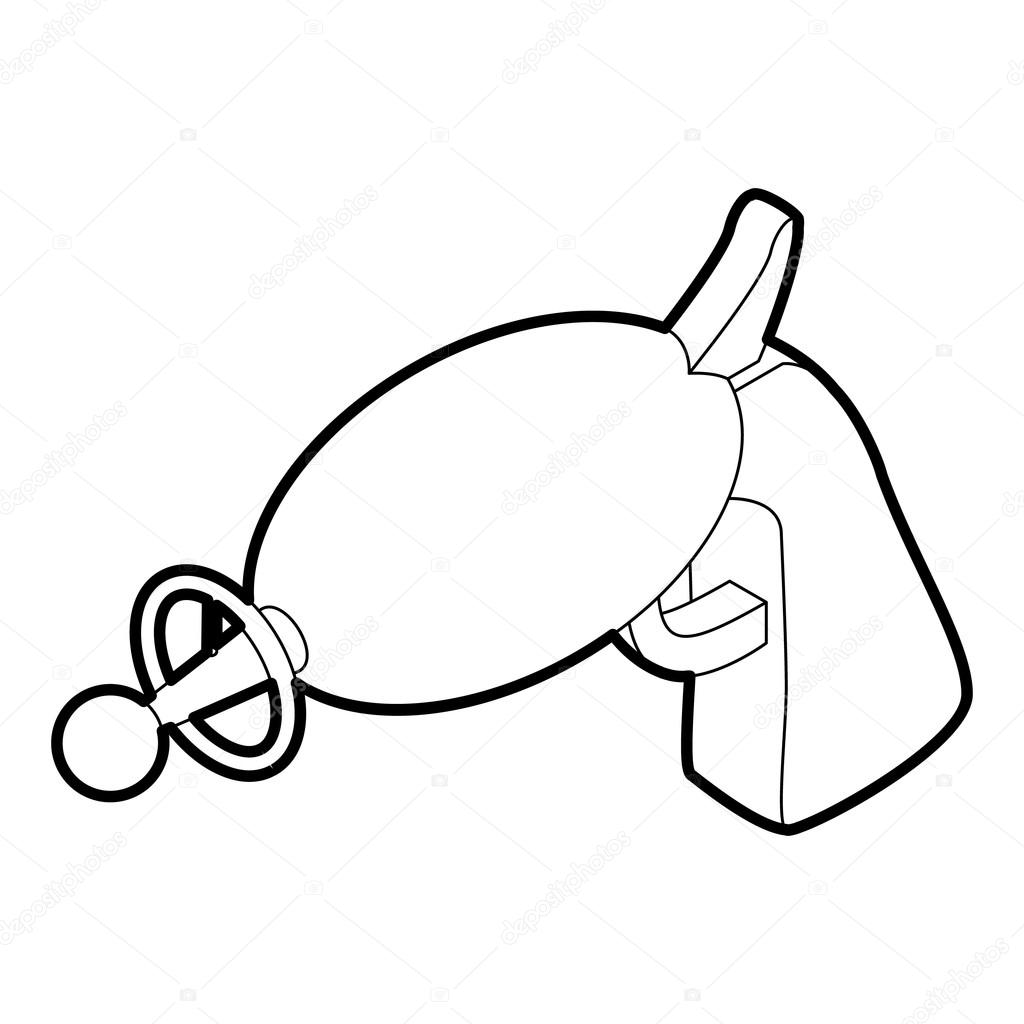 Alien weapon toy icon, outline style