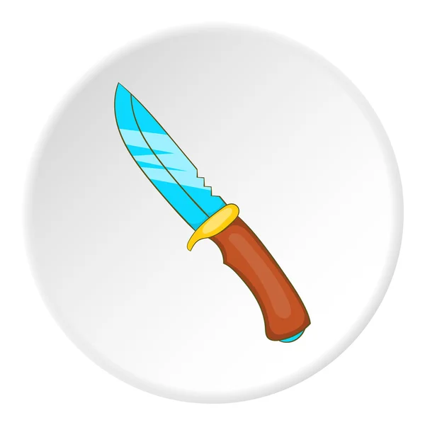 Icono de cuchillo de caza, estilo de dibujos animados — Vector de stock