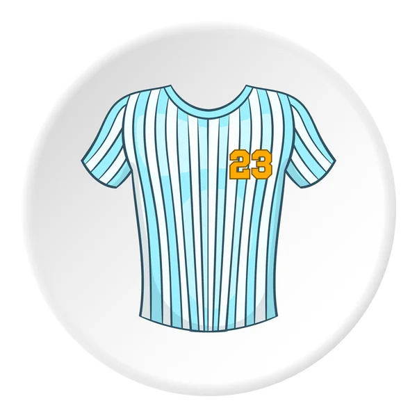 Striped baseball shirt icon, cartoon style — Stock Vector