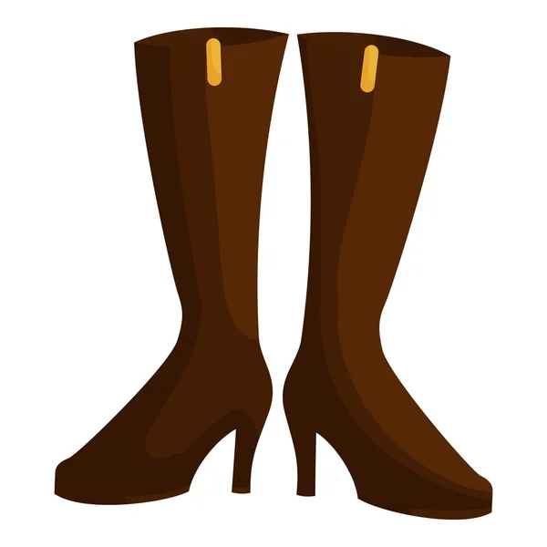 Icono de botas de mujer, estilo dibujos animados — Vector de stock