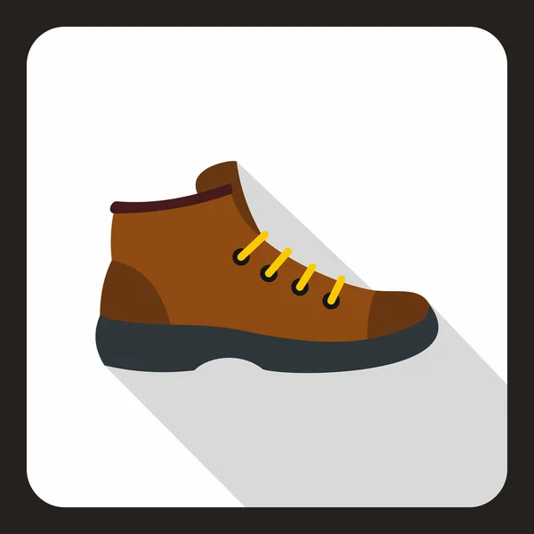 Значок ботинка, плоский стиль — стоковый вектор