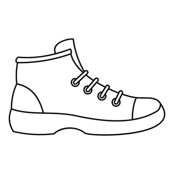 Boot icon, outline style — Stock Vector