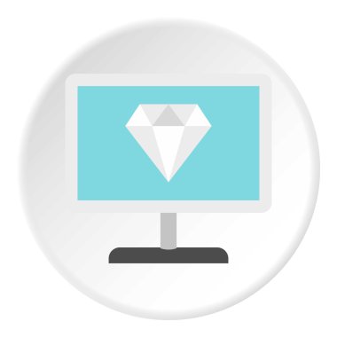 Elmas simgesi, düz stil izlemek