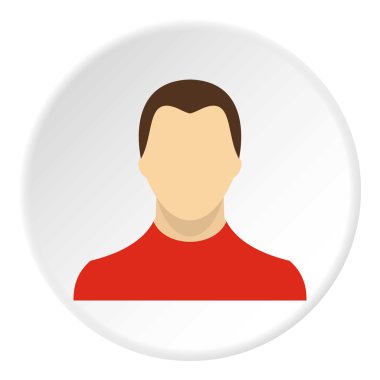 Saç kesimi avatar simge, düz stil ile genç adam