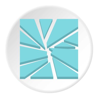 Kırık cam kutsal kişilerin resmi, düz stil