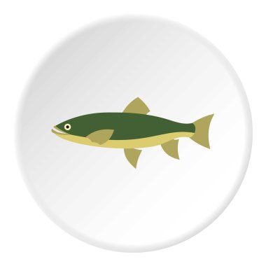 Smelt icon, flat style clipart