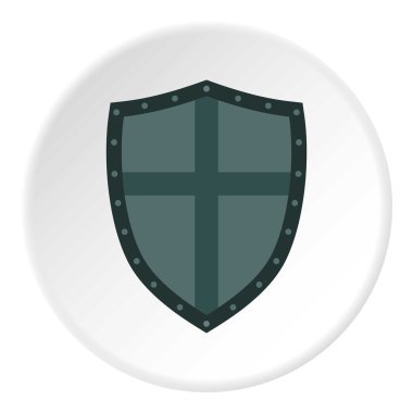 Kalkan simgesi, düz stil ile