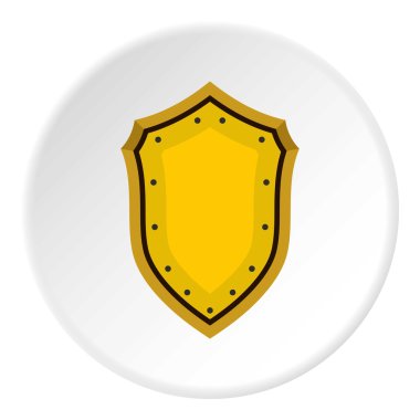 Altın kalkan kutsal kişilerin resmi, düz stil