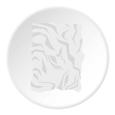 Buruşuk kağıt simgesi, düz stil