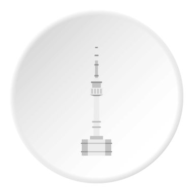 Namsan kule Seul simgesi, düz stil