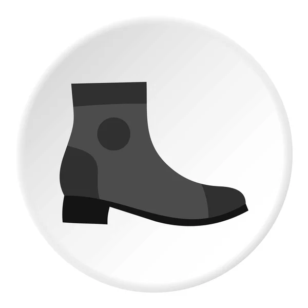 Grey boot icon, flat style — Stock Vector