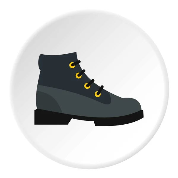 Hiking boot icon, flat style — Stock Vector