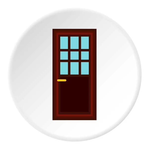 Icona della porta del soggiorno, stile piatto — Vettoriale Stock