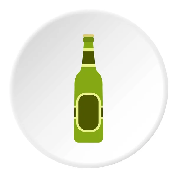 Garrafa de ícone de cerveja, estilo plano — Vetor de Stock