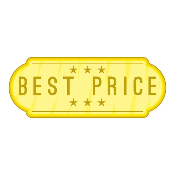 Best price label icon, cartoon style — Stock Vector