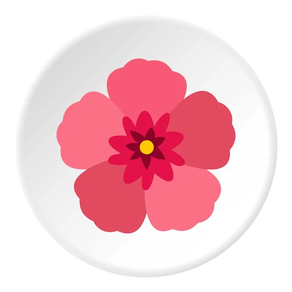 Rosa di Sharon, icona del fiore coreano, stile piatto — Vettoriale Stock