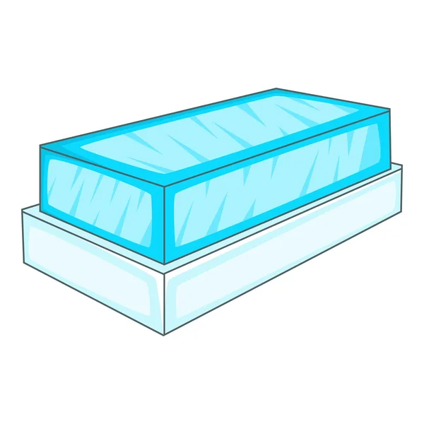 Icono de escaparate de vidrio, estilo de dibujos animados — Vector de stock
