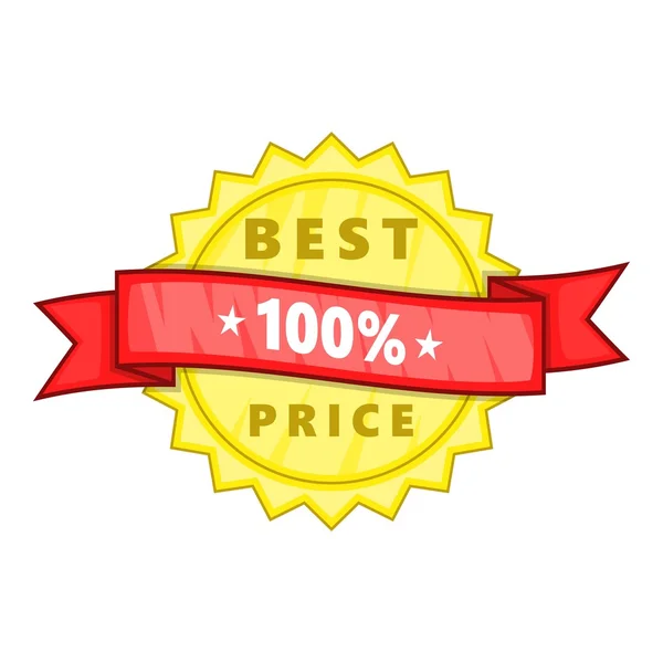 Best price rosette icon, cartoon style — Stock Vector