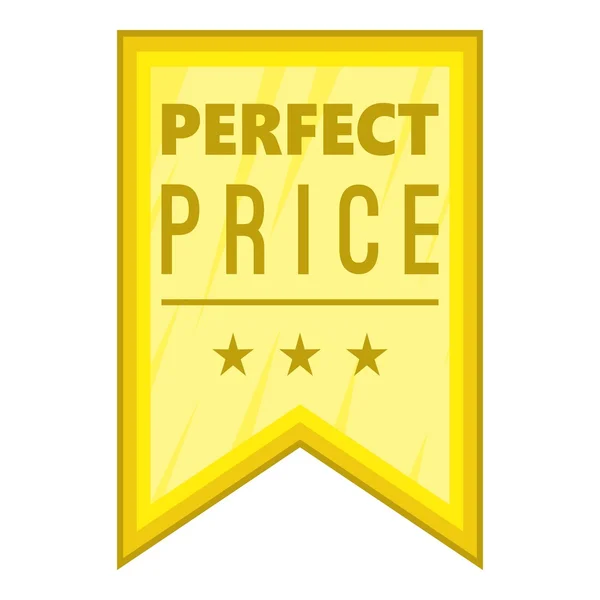 Perfect price pennant icon, cartoon style — Stock Vector