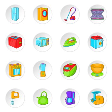 Ev aleti Icons set, karikatür tarzı