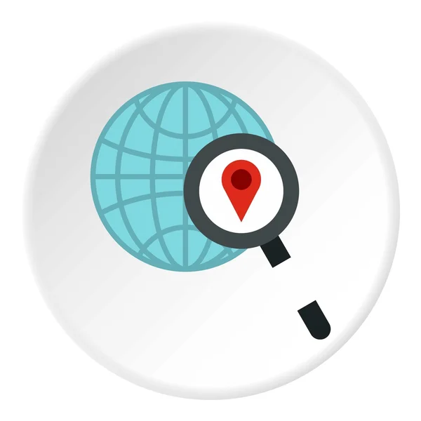 Rechercher icône GPS, style plat — Image vectorielle