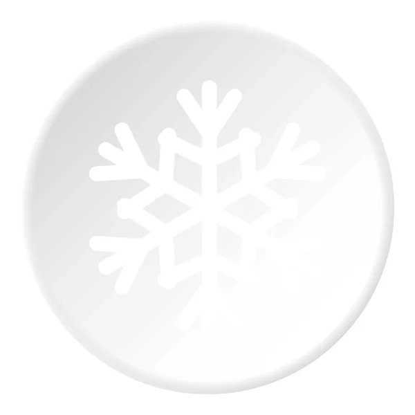 Sneeuwvlok pictogram, vlakke stijl — Stockvector