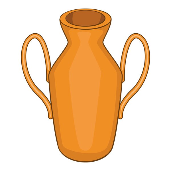 Ancient vase icon, cartoon style