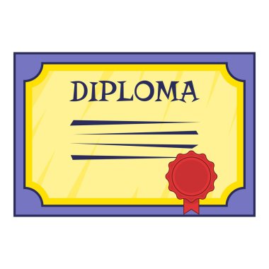 Diploma simgesi, karikatür tarzı