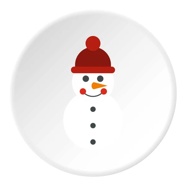 Icône bonhomme de neige, style plat — Image vectorielle
