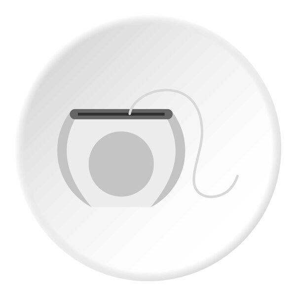 Dental floss icon, flat style
