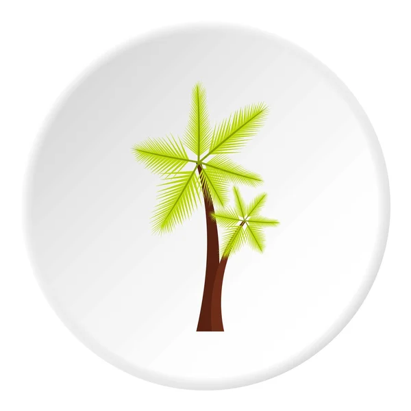 Hoge palm tree pictogram, vlakke stijl — Stockvector