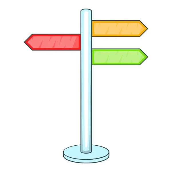 Wegweiser-Symbol, Cartoon-Stil — Stockvektor