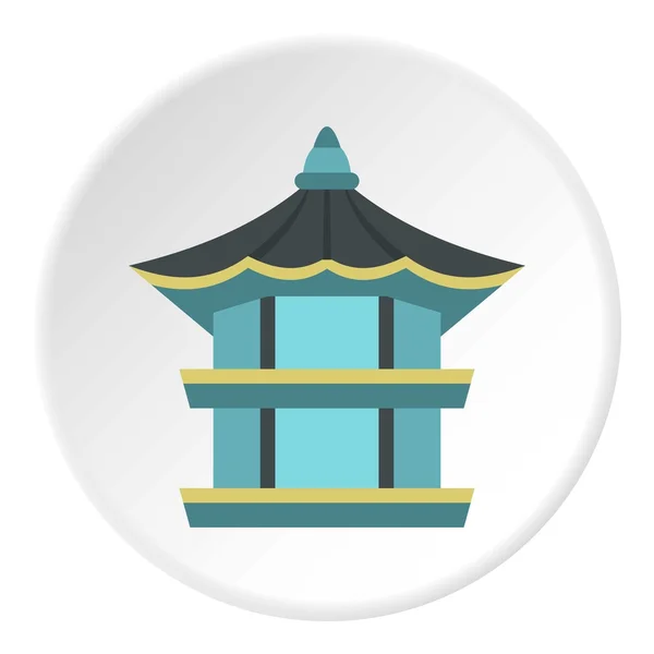 Ícone de pagode coreano tradicional, estilo plano —  Vetores de Stock