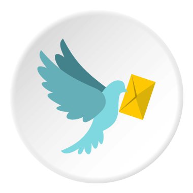 Mektup simgesi, düz stil güvercin