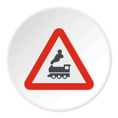 İşareti demiryolu simgesi, düz stil