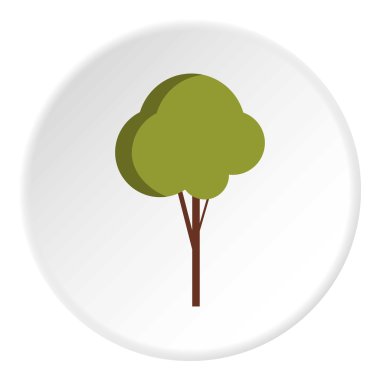 Ağaç simgesiyle, düz stil
