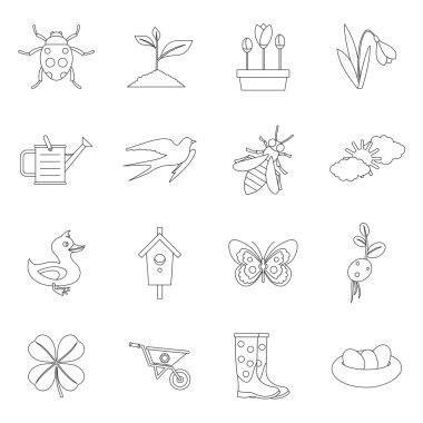 Bahar Icons set, anahat stili