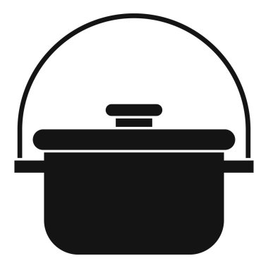 Pişirme kazanı simgesi, basit tarzı
