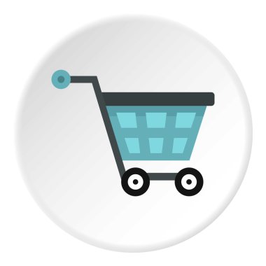 Alışveriş arabası simgesi, düz stil