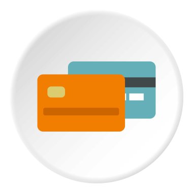 Kredi kartı simgesi, düz stil