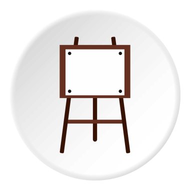 Şövale ressam simgesi, düz stil