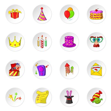 Kutlama simgeler, karikatür tarzı