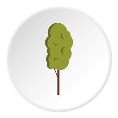 Uzun boylu ağaç kutsal kişilerin resmi, düz stil