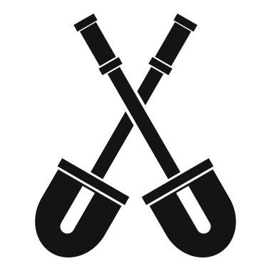 Kürek simgesi, basit tarzı