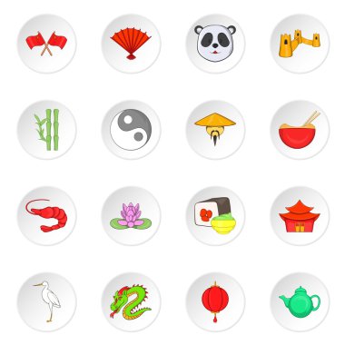 Çin simgeler, karikatür tarzı
